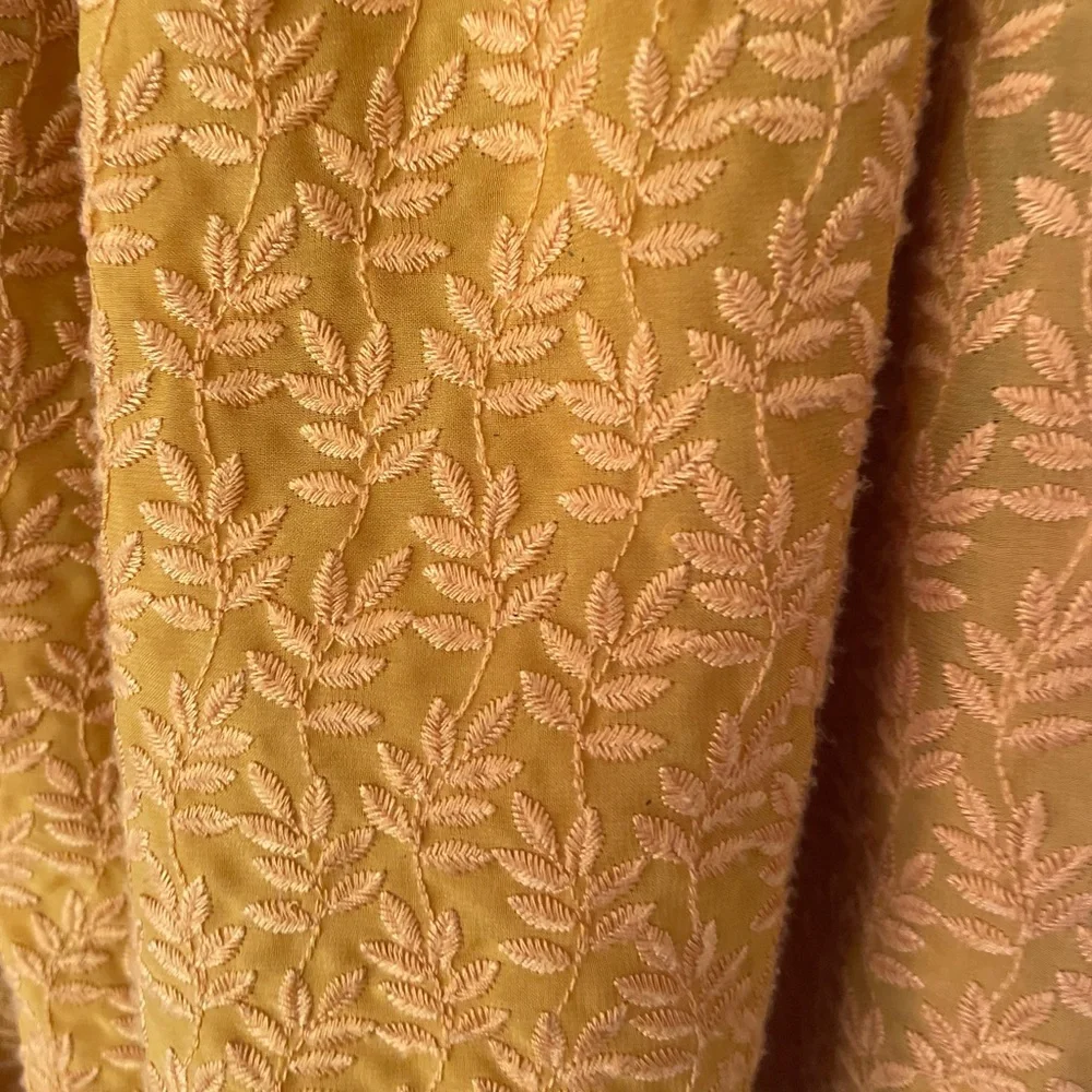 Daniel Rainn via Anthropologie Sz M Gold Autumnal Dress - Picture 5 of 5